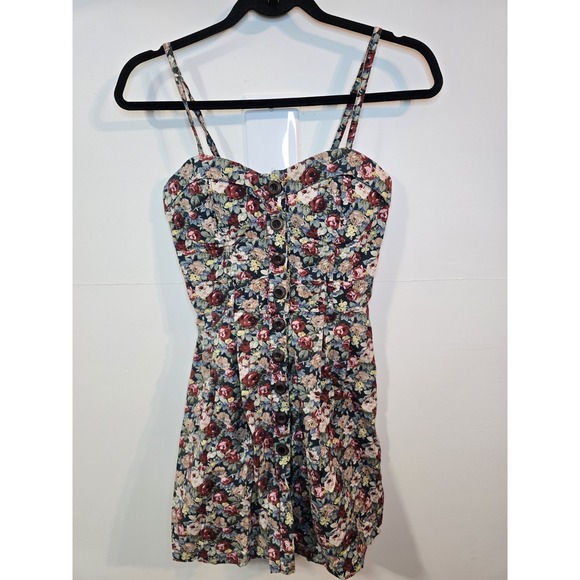 The Unbranded Brand Dresses & Skirts - VTG Y2K Deb Floral Corset Button Front Coquette Dainty Feminine Dress Small